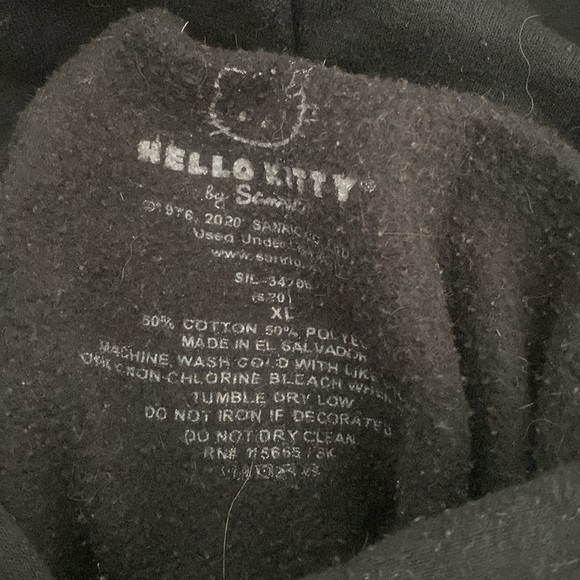 Hello Kitty Woman’s Pullover Hoodie - Kitty In Costumes Kanji Images & Sleeves - Picture 10 of 10